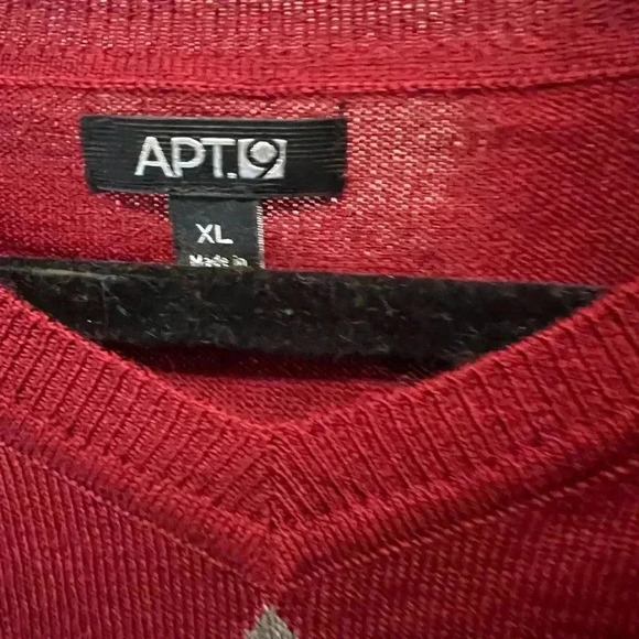 Merino wool blend argyle sweater size XL - Picture 2 of 4